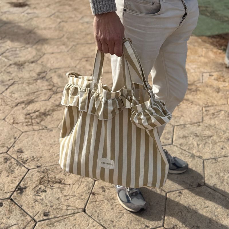 Sac bandoulière adulte Beige Stripe Wildride Ambiance 5