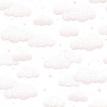 Papier peint intissé Stardust nuages roses (10 m)  par Lilipinso