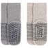 Lot de 2 paires de chaussettes antidérapantes en coton bio gris (pointure 23-26) - Lässig 