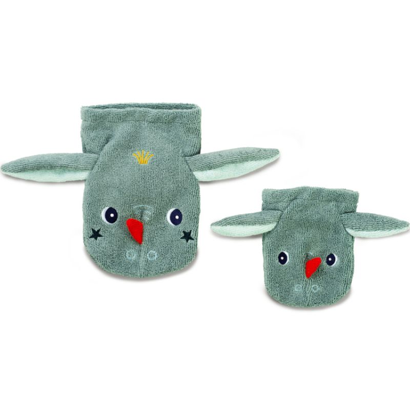 Lot de 2 gants de toilette marionnette Joe Lilliputiens