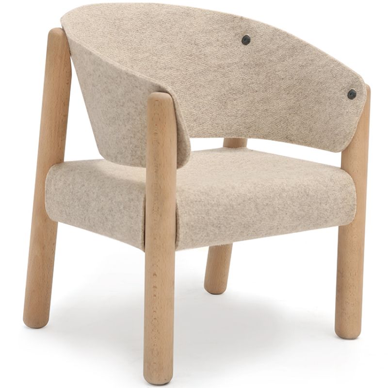 Chaise Saba en bois de hêtre beige Charlie Crane