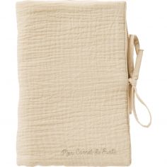 Protège-carnet de santé gaze de coton Biscuit - BB & Co