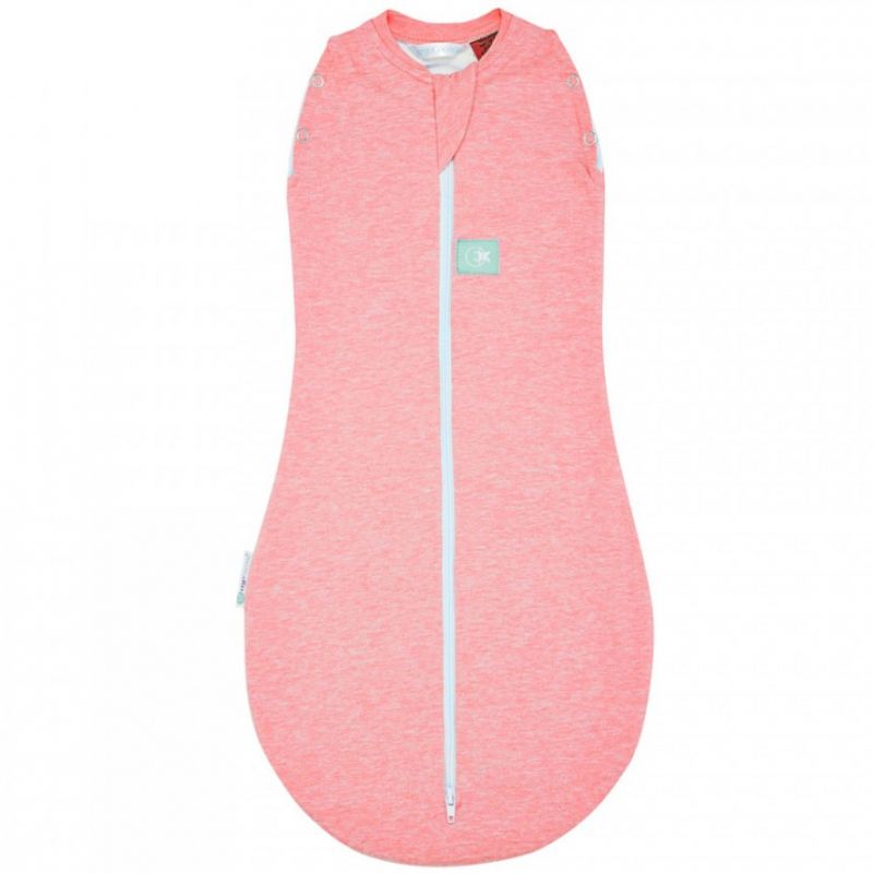 Gigoteuse d'emmaillotage légère coton bio ErgoCocoon Rhubarb pink TOG 0.2 (60 cm) ErgoPouch