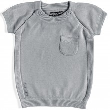 Pull manches courtes gris (1 mois : 56 cm)  par Baby's Only