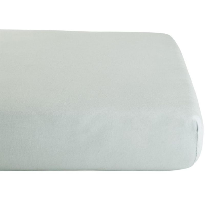 Drap housse en coton bio Gris perle (60 x 120 cm) Kadolis
