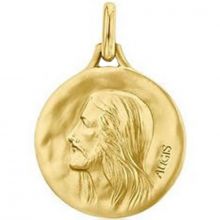 Médaille Christ sans épines personnalisable (or jaune 750°)  par Maison Augis