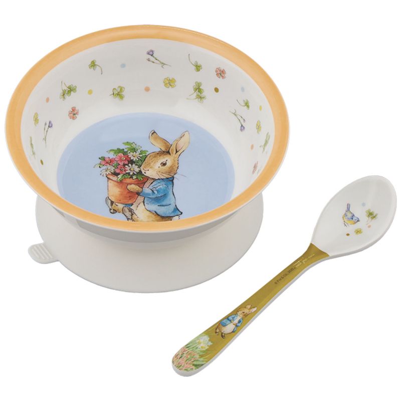 Bol ventouse avec cuillère Pierre Lapin Petit Jour Paris Produit 1