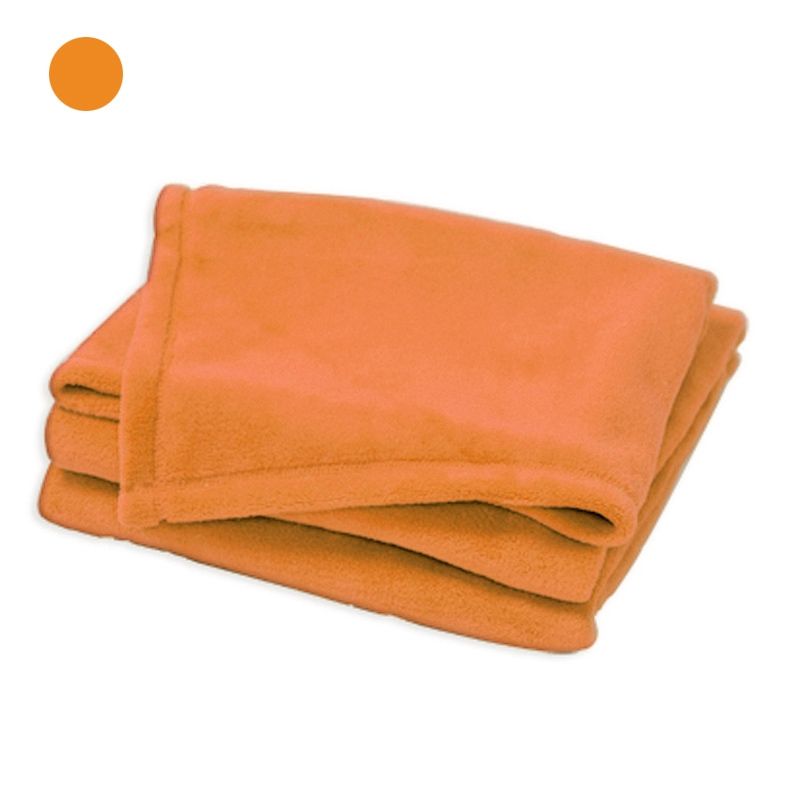 Couverture microfibre Microlon orange Doux Nid (75 x 100 cm)  Domiva