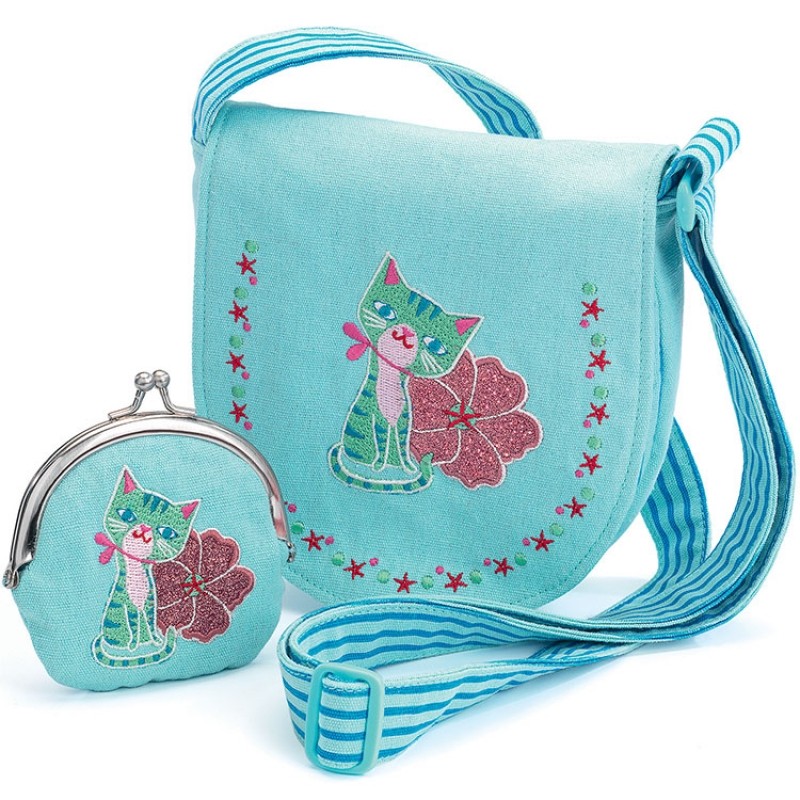 Sac et porte-monnaie chaton Djeco