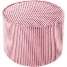Pouf Pink Mousse velours côtelé - Wigiwama