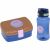Variation Marron, bleu, violet du produit Set lunchbox et gourde Little Gang Caramel-blue de la marque Lässig