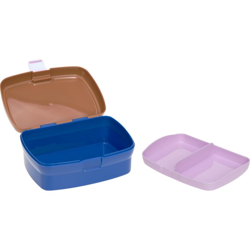Set lunchbox et gourde Little Gang Caramel-blue (0,46 L) Lässig Produit ouvert 7