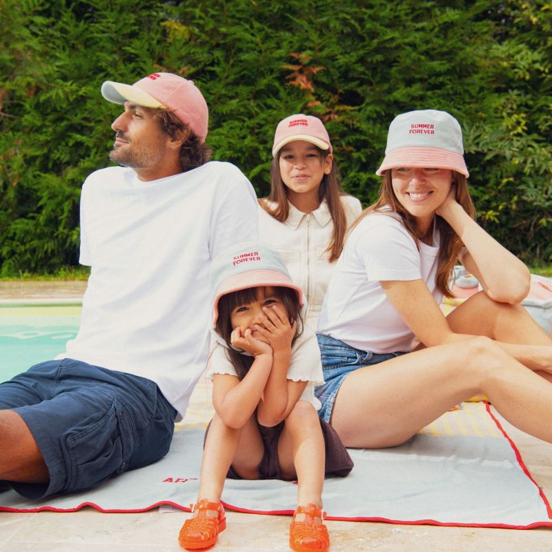 Casquette enfant Summer Forever Eponge rose et jaune (7-12 ans) Chamaye Ambiance 5