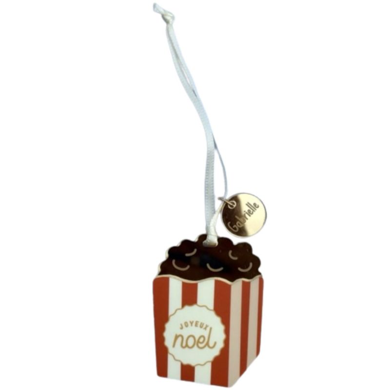 Suspension Popcorn Noël Gourmand (personnalisable) Baubels Produit 2