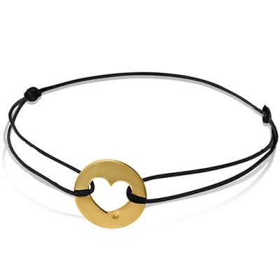 Bracelet cordon enfant Coeur (or jaune 750°) 