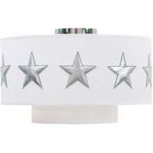 Abat-jour blanc Stars silver (diamètre 35 cm)  par Taftan