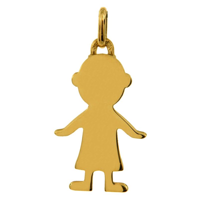 Pendentif Petit trésor Garçon heureux 20 mm (or jaune 750°) Maison Augis