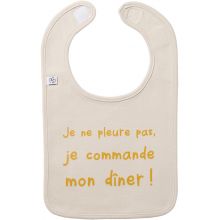 Bavoir Je ne pleure pas je commande mon dîner sable  par BB & Co