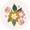 Tapis rond en coton Flower Buds (120 cm) - Lilipinso