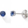Boucles d'oreilles Oxydes bleues 4 mm (argent) - Baby bijoux