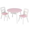 Ensemble table avec rangement et 2 chaises rose - KidKraft