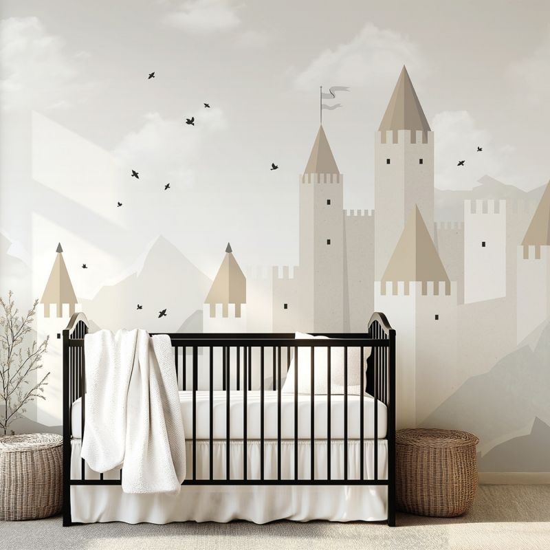 Papier peint panoramique Decor Arundel Château (4m x 3m)  Lilipinso Ambiance 2