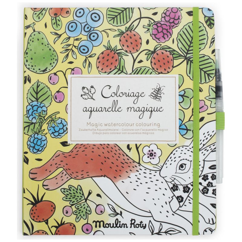 Cahier coloriage aquarelle magique Le Jardinier Le Jardin du Moulin Moulin Roty Produit 1