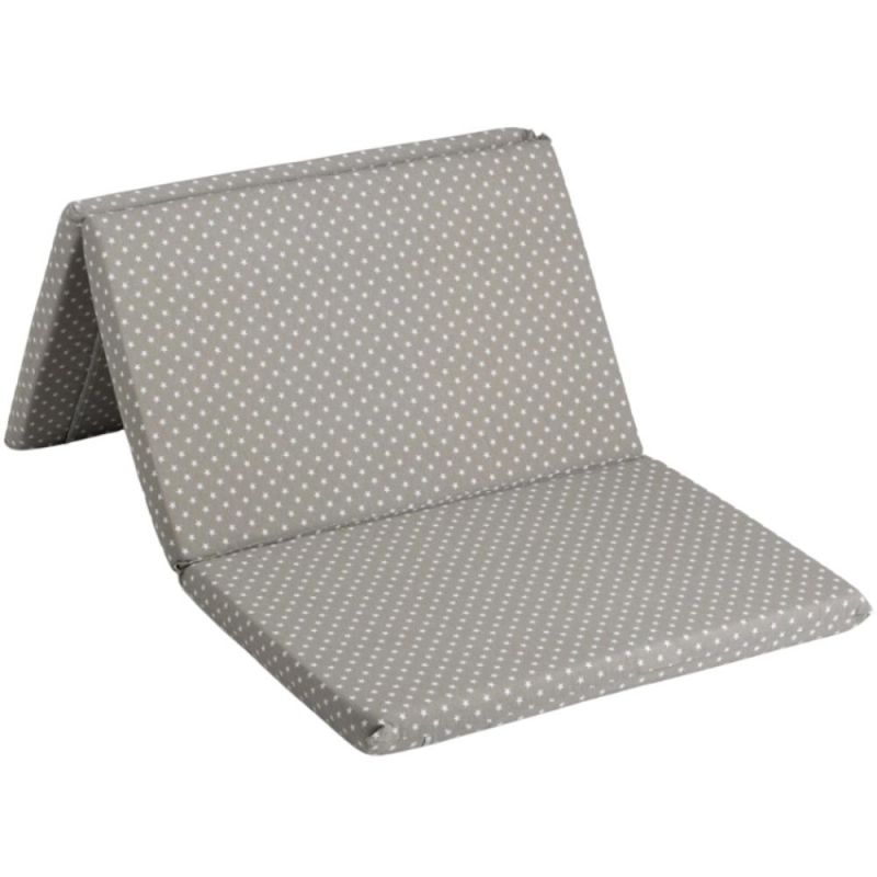 Matelas de voyage pliant gris étoilé (60 x 120 cm) Kadolis