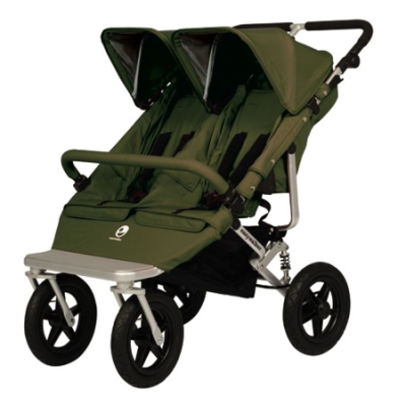 Poussette double Duo Vert olive 
