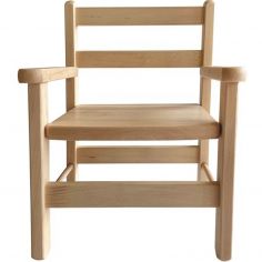 Chaise avec accoudoirs Juliette vernis naturel - Combelle