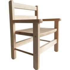 Chaise avec accoudoirs Juliette vernis naturel