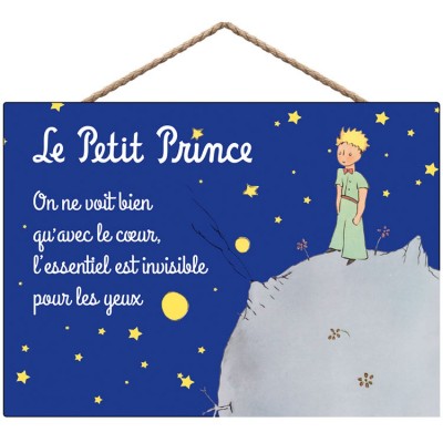 Panneau en bois Le Petit Prince terre 30x20 Le Petit Prince