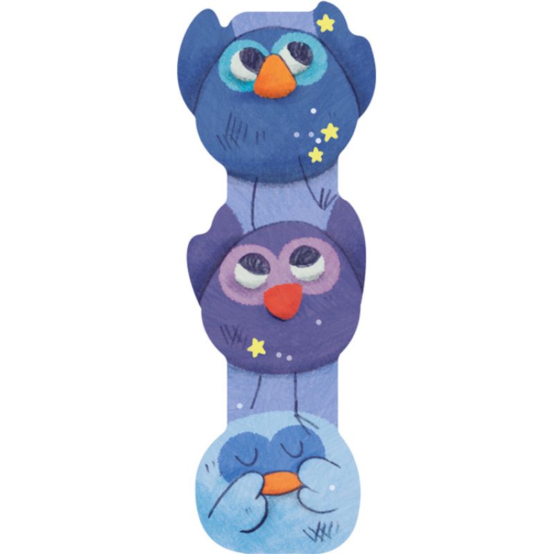 Lettre I en bois Trio de poussins bleu Moulin Roty