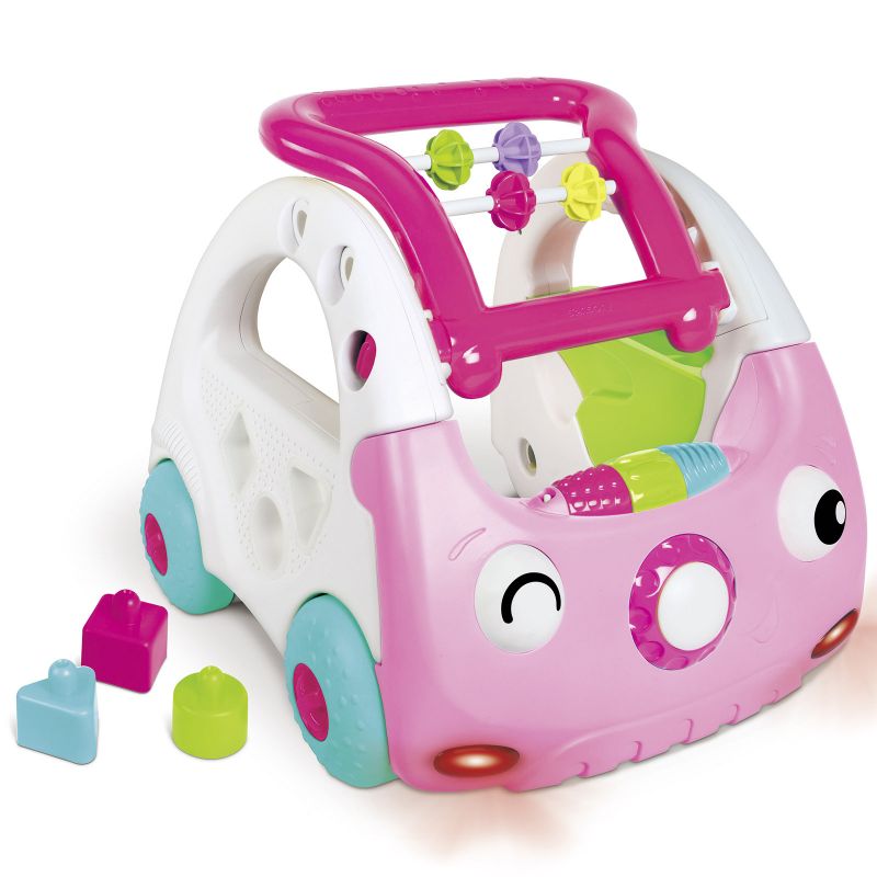 Chariot de marche et d'activités découverte 3 en 1 rose Infantino