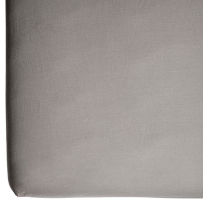 Drap housse pur coton Gris tourterelle (60 x 120 cm)