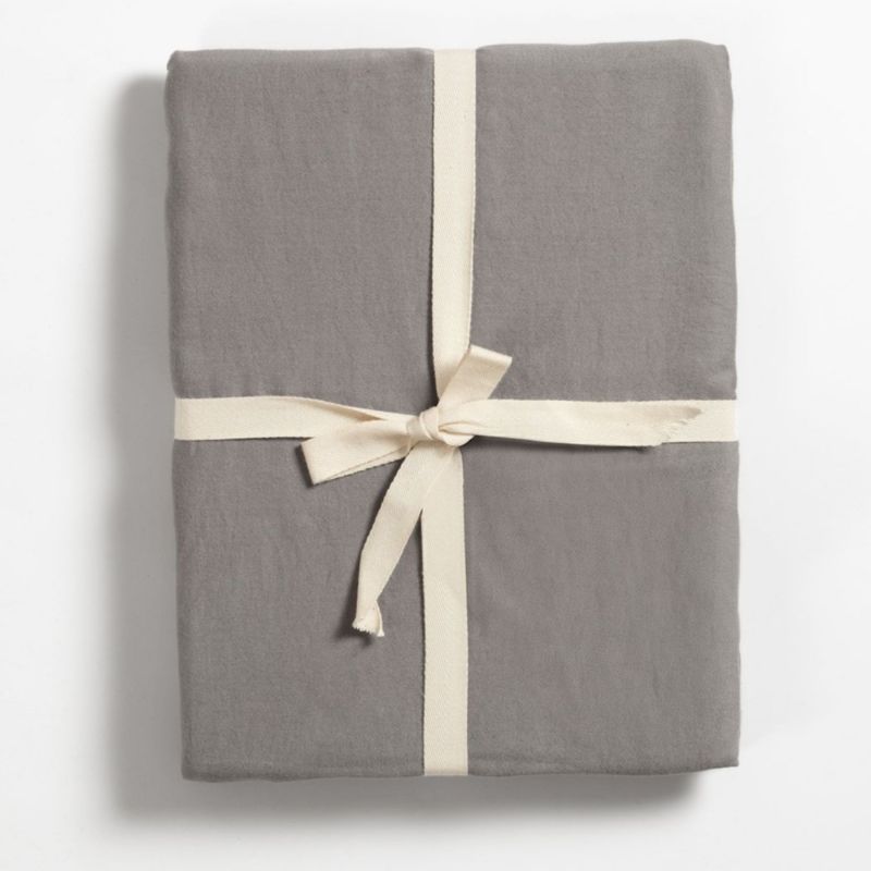 Drap housse pur coton Gris tourterelle (60 x 120 cm) Kadolis Packaging 4