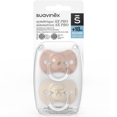 Suavinex Sucette Symétrique SX Pro +18m Joy Doré Lot de 2