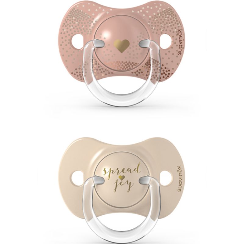 Lot de 2 sucettes symétriques SX PRO Joy doré (18 mois et +) Suavinex