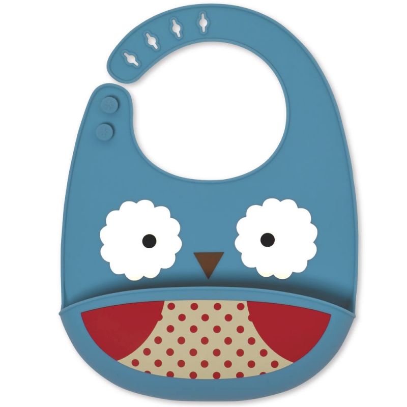 Bavoir Silicone Zoo hibou Skip Hop