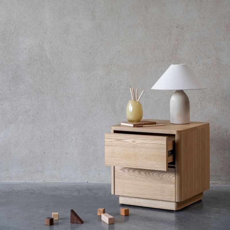 Table de chevet 2 tiroirs Natural Ash Wood Quax Ambiance 2