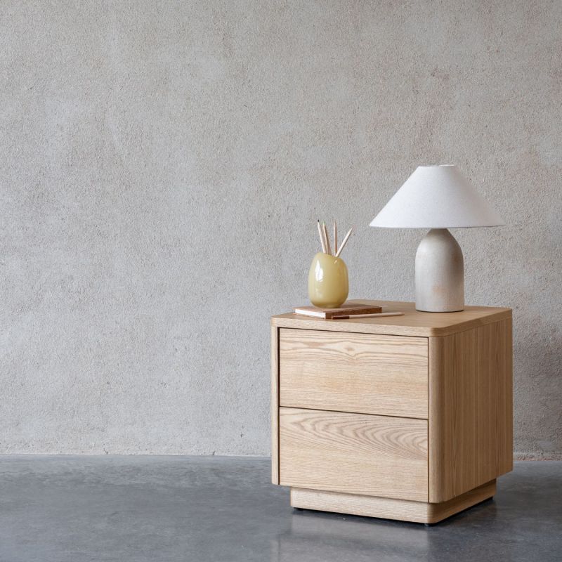 Table de chevet 2 tiroirs Natural Ash Wood Quax Ambiance 7