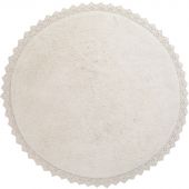 Tapis rond Perla écru (110 cm)