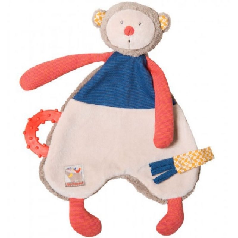 Doudou de dentition singe Les Papoums Moulin Roty