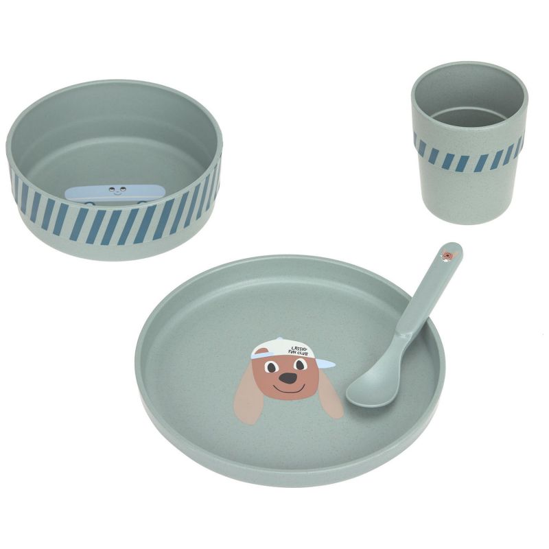 Coffret repas en polypropylène et cellulose Tiny Team Chien Lässig Produit 1