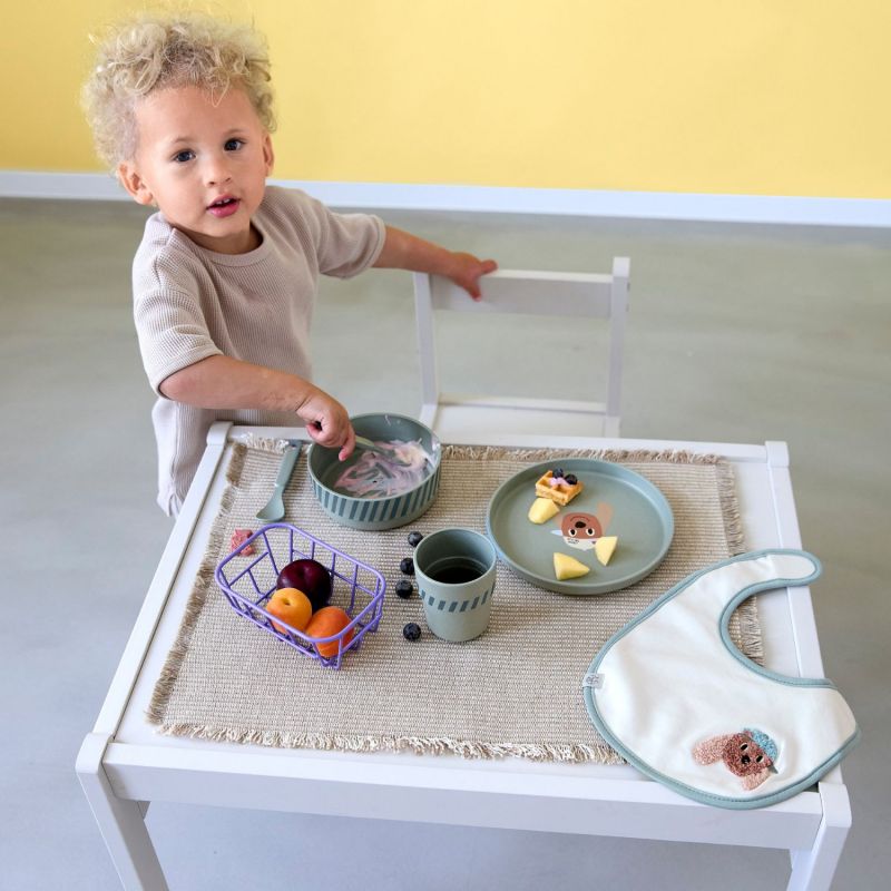 Coffret repas en polypropylène et cellulose Tiny Team Chien Lässig Ambiance 4