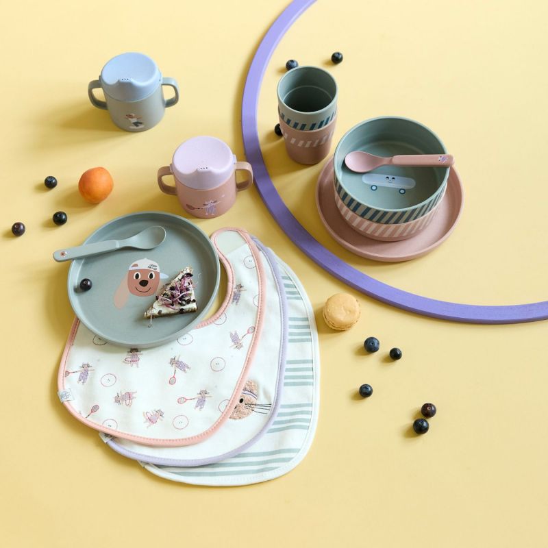 Coffret repas en polypropylène et cellulose Tiny Team Chien Lässig Ambiance 8