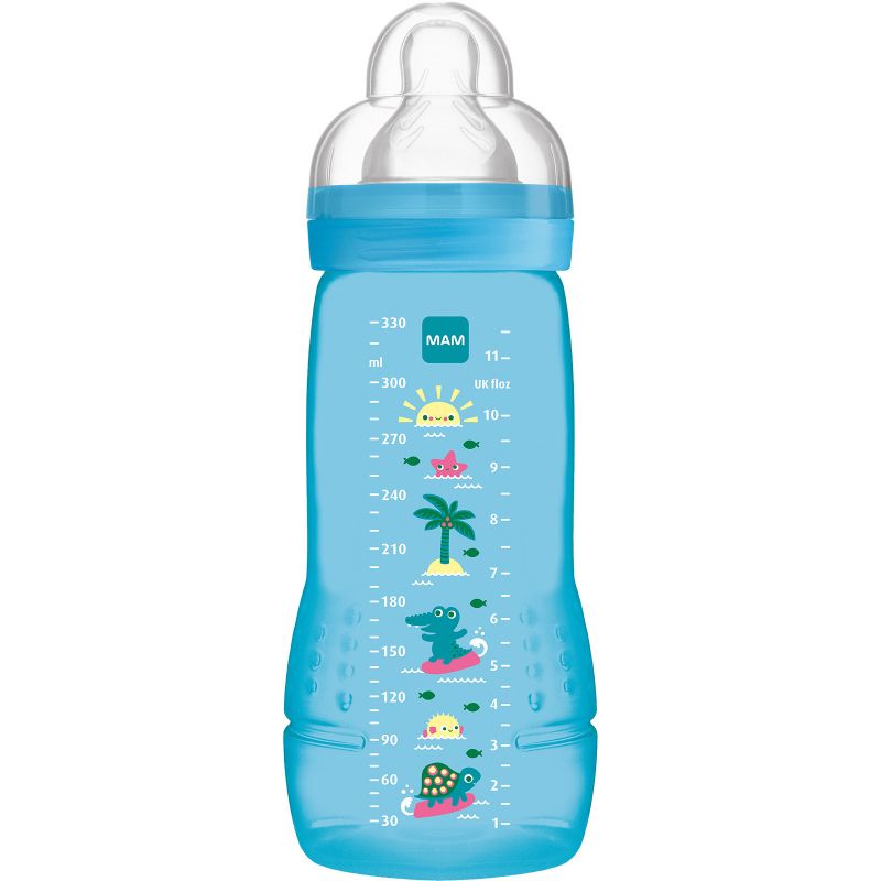 Biberon Easy Active 2ème âge tortue - débit X ultra-rapide (330 ml) MAM