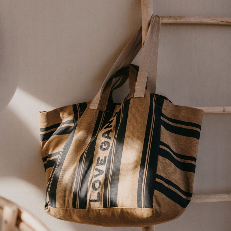 Sac Kaba Love Gang XL rayures camel Zakuw Ambiance 3