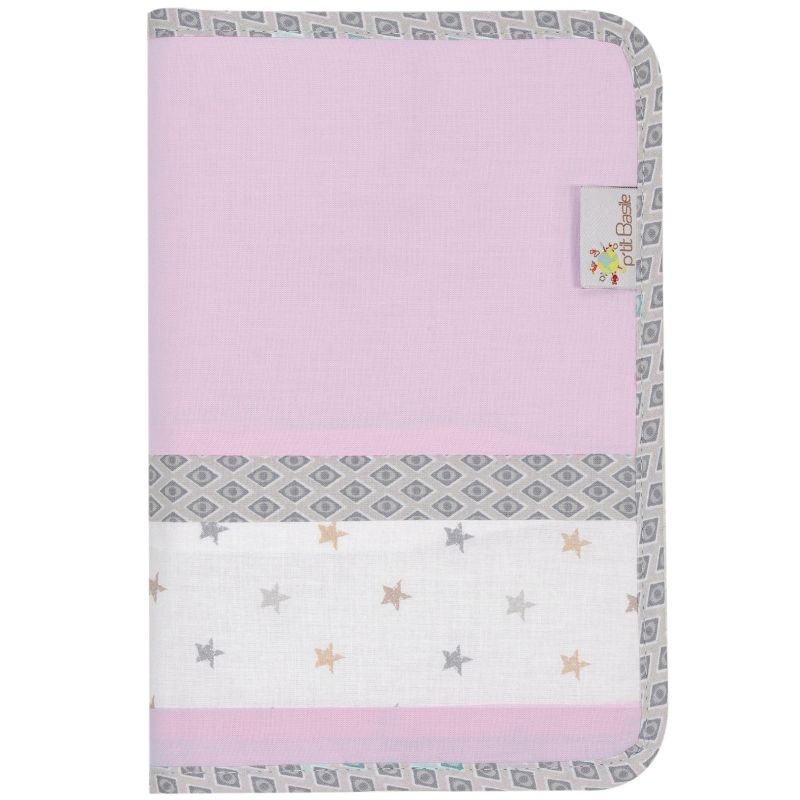Protège carnet de santé en coton bio Claudine P'tit Basile