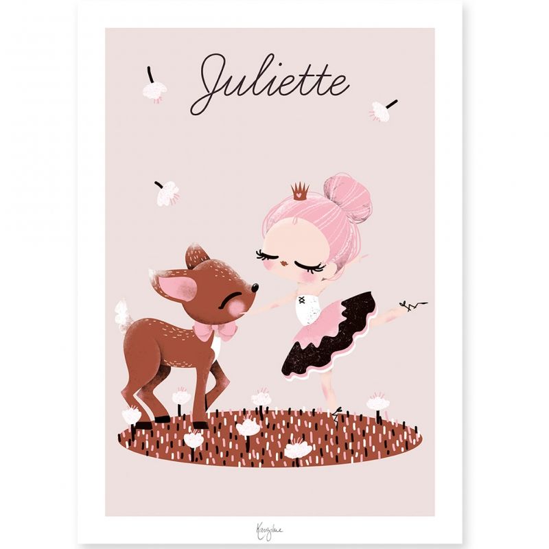Carte A5 Les précieuses La danseuse (personnalisable) Kanzilue